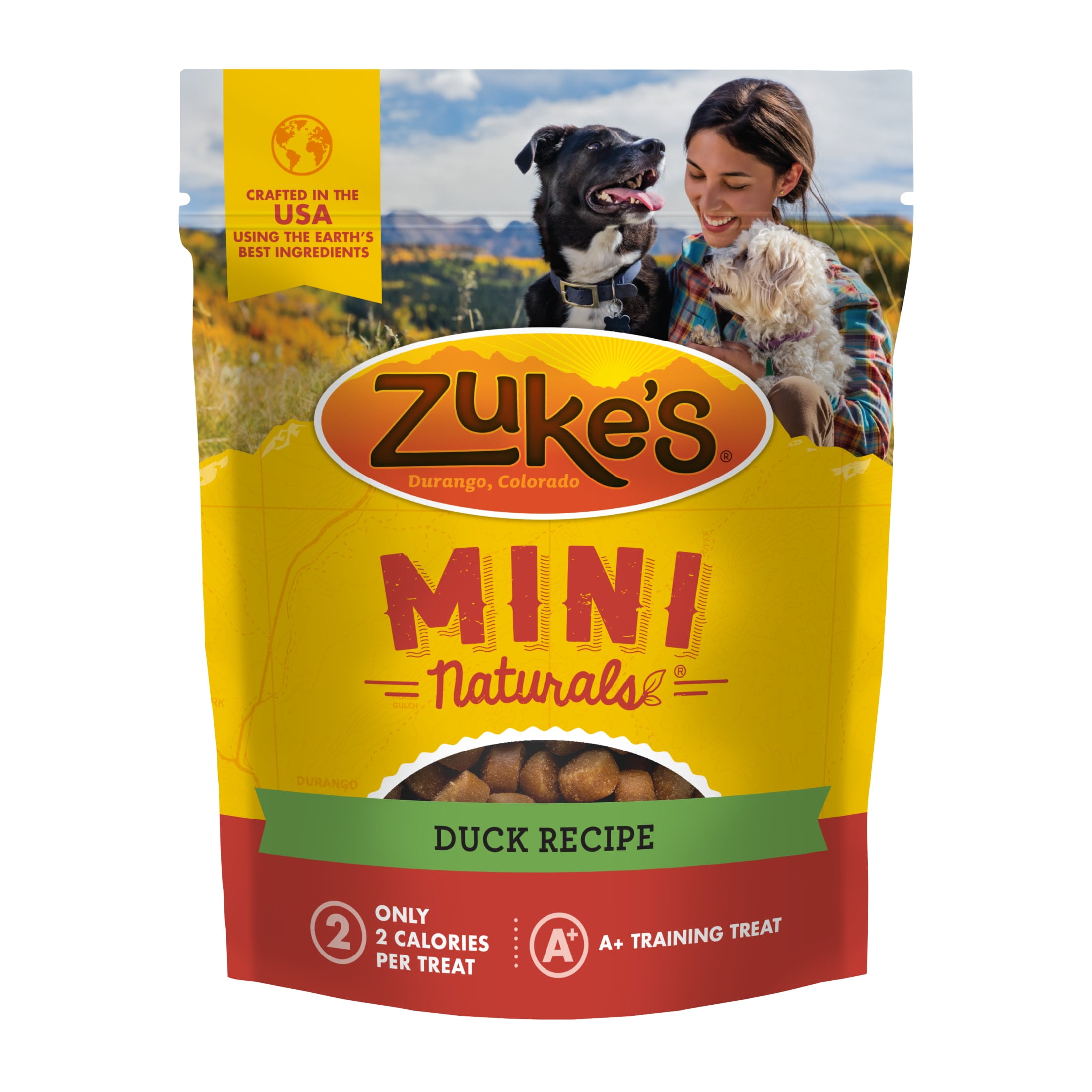 Zuke의 Mini Naturals 소프트 개 훈련용 간식, 오리 맛, 부드러운 개 씹는 간식, 16온스 파우치