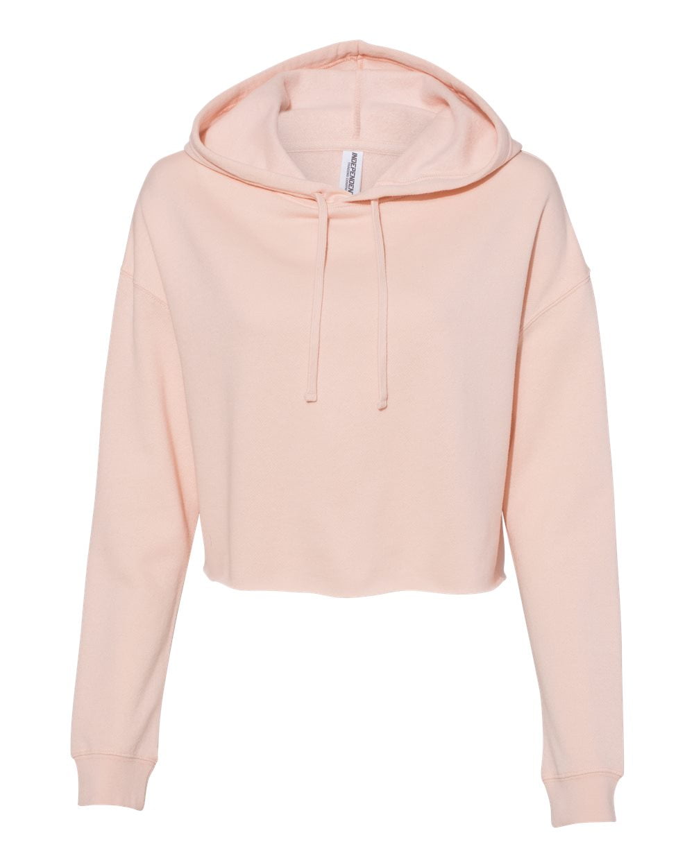 Independent Trading Co. 여성용 경량 크롭 후드 스웨트셔츠, XS, 블러쉬